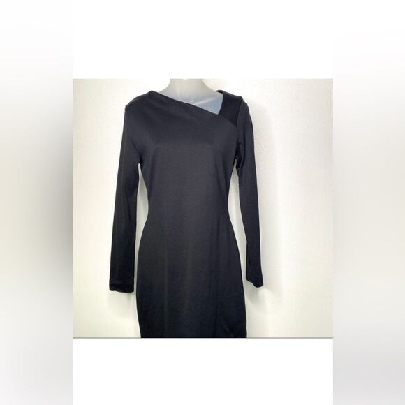 NWT Kate Spade Saturday Slant Neck Bodycon Black Dress - Picture 4 of 12